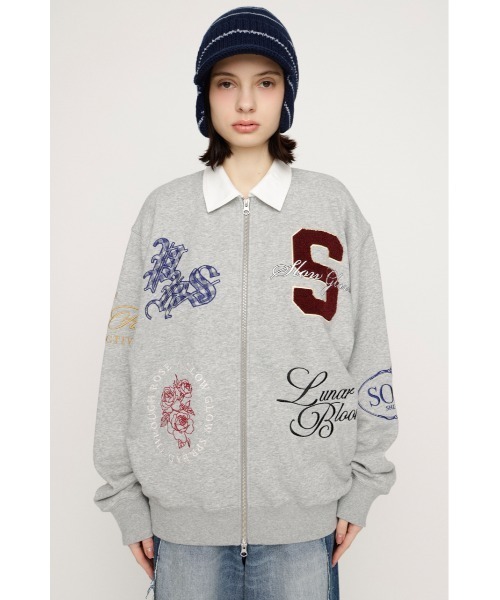SLY(スライ)の「【2026SS新作】PATCH LOGO TOPS パッチロゴトップス 冬服 春服(スウェット・レディース・杢グレー/グリーン/ネイビー・FREE)」の8枚目の写真