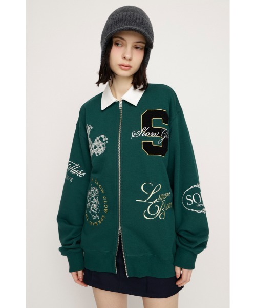SLY(スライ)の「【2026SS新作】PATCH LOGO TOPS パッチロゴトップス 冬服 春服(スウェット・レディース・杢グレー/グリーン/ネイビー・FREE)」の20枚目の写真