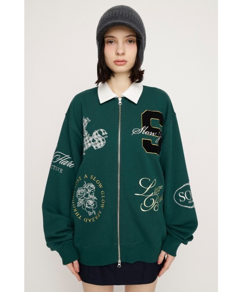 SLY(スライ)の「【2026SS新作】PATCH LOGO TOPS パッチロゴトップス 冬服 春服(スウェット・レディース・杢グレー/グリーン/ネイビー・FREE)」の21枚目の写真