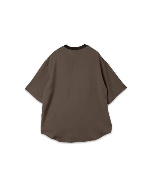CULLNI(クルニ)の「Airy Drape Cloth French Front Short Sleeve Pullover(Tシャツ/カットソー・メンズ・ブラック/ベージュ/チャコール・2/1/0)」の6枚目の写真