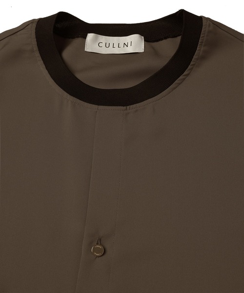 CULLNI(クルニ)の「Airy Drape Cloth French Front Short Sleeve Pullover(Tシャツ/カットソー・メンズ・ブラック/ベージュ/チャコール・2/1/0)」の7枚目の写真