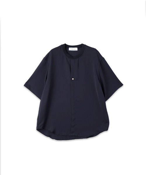 CULLNI(クルニ)の「Airy Drape Cloth French Front Short Sleeve Pullover(Tシャツ/カットソー・メンズ・ブラック/ベージュ/チャコール・2/1/0)」の12枚目の写真