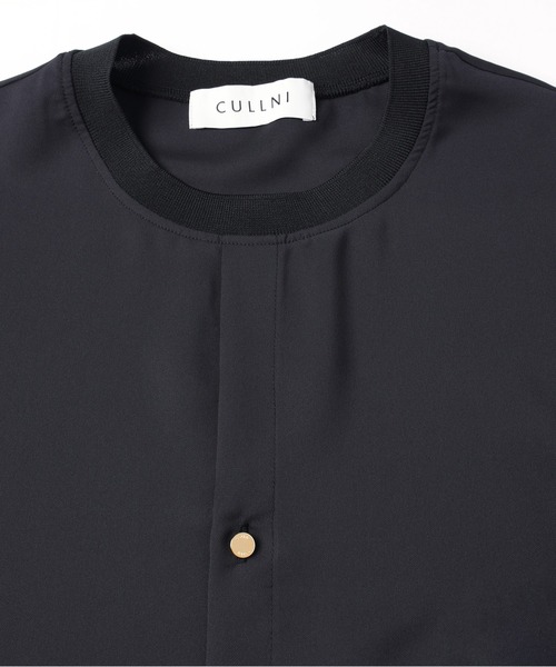 CULLNI(クルニ)の「Airy Drape Cloth French Front Short Sleeve Pullover(Tシャツ/カットソー・メンズ・ブラック/ベージュ/チャコール・2/1/0)」の13枚目の写真