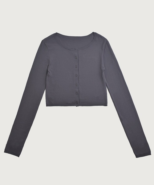 kiehtova（キエトヴァ）の「【kiehtova】SOFT TOUCH KNIT CARDIGAN/ソフトタッチニットカーディガン KTWR55（カーディガン/ボレロ・レディース・ダークグレー/ライトブルー/ベージュ・FREE）」の5枚目の写真