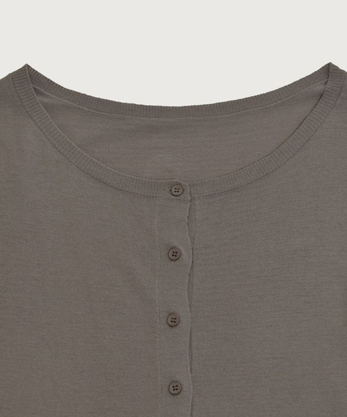 kiehtova（キエトヴァ）の「【kiehtova】SOFT TOUCH KNIT CARDIGAN/ソフトタッチニットカーディガン KTWR55（カーディガン/ボレロ・レディース・ダークグレー/ライトブルー/ベージュ・FREE）」の12枚目の写真