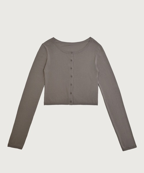 kiehtova（キエトヴァ）の「【kiehtova】SOFT TOUCH KNIT CARDIGAN/ソフトタッチニットカーディガン KTWR55（カーディガン/ボレロ・レディース・ダークグレー/ライトブルー/ベージュ・FREE）」の10枚目の写真