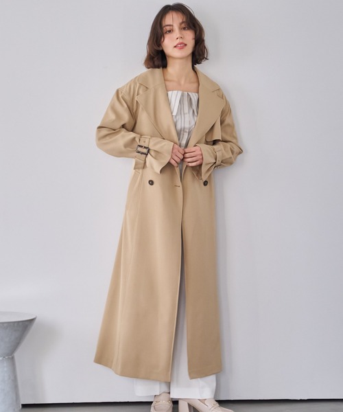 NOELA（ノエラ）の「オーバートレンチコート（トレンチコート・レディース・ベージュ/キャメル・S/M）」の2枚目の写真