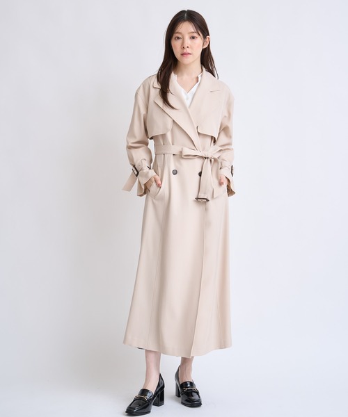NOELA（ノエラ）の「オーバートレンチコート（トレンチコート・レディース・ベージュ/キャメル・S/M）」の3枚目の写真