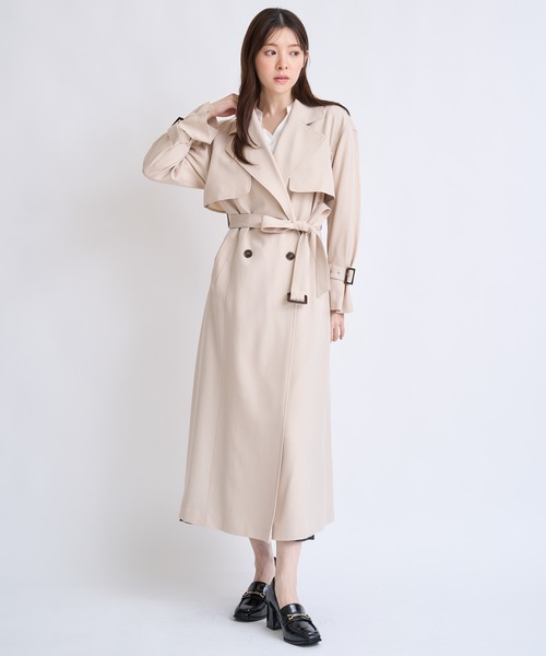 NOELA（ノエラ）の「オーバートレンチコート（トレンチコート・レディース・ベージュ/キャメル・S/M）」の5枚目の写真