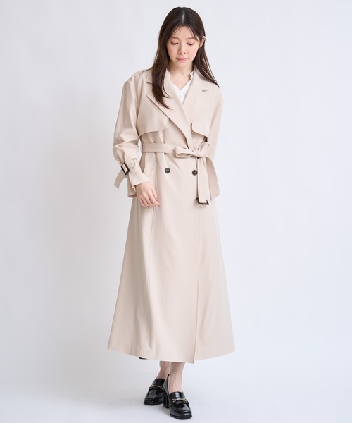NOELA（ノエラ）の「オーバートレンチコート（トレンチコート・レディース・ベージュ/キャメル・S/M）」の6枚目の写真
