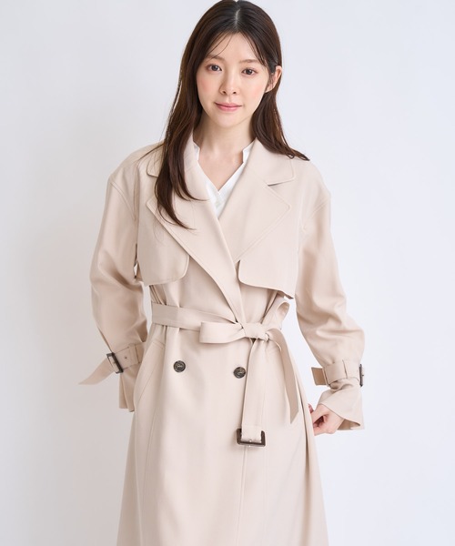 NOELA（ノエラ）の「オーバートレンチコート（トレンチコート・レディース・ベージュ/キャメル・S/M）」の8枚目の写真