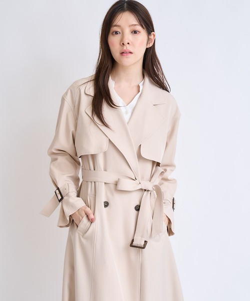 NOELA（ノエラ）の「オーバートレンチコート（トレンチコート・レディース・ベージュ/キャメル・S/M）」の9枚目の写真