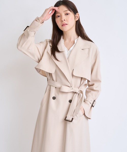 NOELA（ノエラ）の「オーバートレンチコート（トレンチコート・レディース・ベージュ/キャメル・S/M）」の10枚目の写真