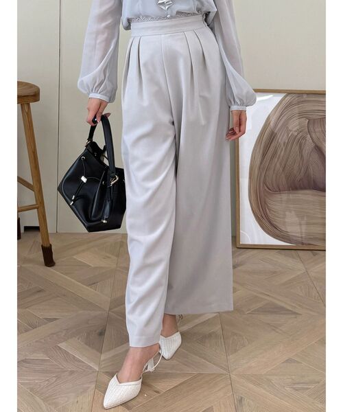 MERCURYDUO（マーキュリーデュオ）の「レースレイヤードタックパンツ（その他パンツ・レディース・ベージュ/チャコールグレー・MEDIUM/SMALL）」の15枚目の写真