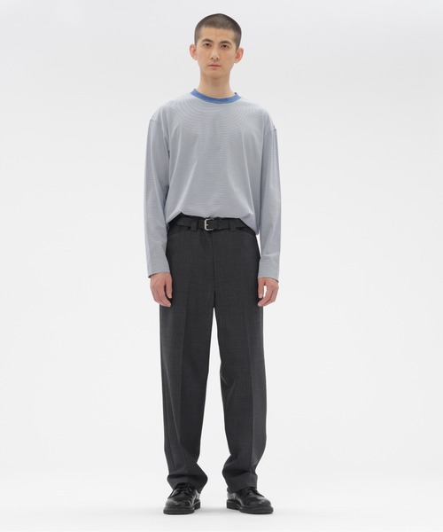 MARGARET HOWELL(マーガレットハウエル)の「COTTON STRIPE JERSEY(Tシャツ/カットソー・メンズ・ブルー/ホワイト×ブラック・MEDIUM/LARGE)」の9枚目の写真