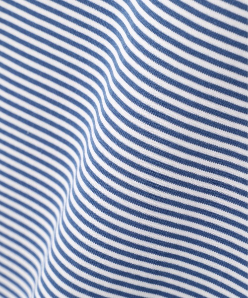 MARGARET HOWELL(マーガレットハウエル)の「COTTON STRIPE JERSEY(Tシャツ/カットソー・メンズ・ブルー/ホワイト×ブラック・MEDIUM/LARGE)」の12枚目の写真