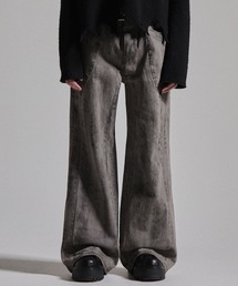 GRANCY(�O�����V�[)�́yGRANCY�zSeam Design Wide Straight Denim Pants / �V�[���f�U�C�����C�h�X�g���[�g�f�j���p���c(�f�j���p���c)