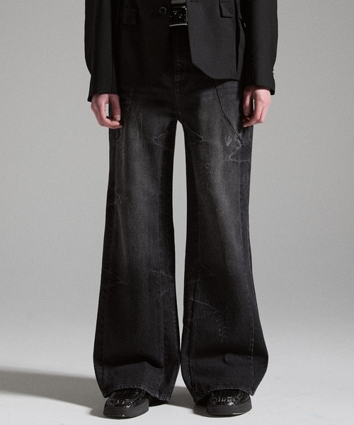 GRANCY（グランシー）の「【GRANCY】Seam Design Wide Straight Denim Pants / シームデザインワイドストレートデニムパンツ（デニムパンツ・メンズ・ブルー/ブラック・S/M/L）」の14枚目の写真