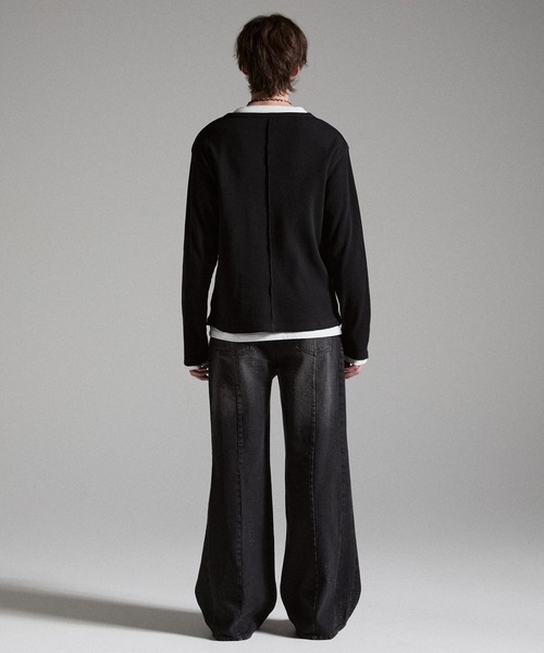 GRANCY（グランシー）の「【GRANCY】Seam Design Wide Straight Denim Pants / シームデザインワイドストレートデニムパンツ（デニムパンツ・メンズ・ブルー/ブラック・S/M/L）」の18枚目の写真