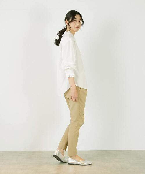 Lourmarin（ルールマラン）の「《定番》ストレッチスリムテーパードパンツ（その他パンツ・レディース・ベージュ/アイボリー/ブラック/カーキ・2/1/3/4）」の5枚目の写真