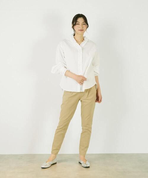 Lourmarin（ルールマラン）の「《定番》ストレッチスリムテーパードパンツ（その他パンツ・レディース・ベージュ/アイボリー/ブラック/カーキ・2/1/3/4）」の6枚目の写真