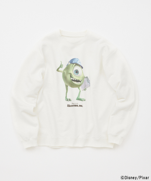JOURNAL STANDARD（ジャーナルスタンダード）の「Monsters Inc / モンスターズ・インク プリント スウェット（スウェット・メンズ・ブラック系その他/イエロー/パープル/ホワイト系その他/ホワイト・LARGE/MEDIUM）」の2枚目の写真