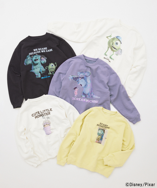 JOURNAL STANDARD（ジャーナルスタンダード）の「Monsters Inc / モンスターズ・インク プリント スウェット（スウェット・メンズ・ブラック系その他/イエロー/パープル/ホワイト系その他/ホワイト・LARGE/MEDIUM）」の6枚目の写真