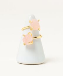 【Cle・stone（クレストーン）】天然石ダブルリング cle-ring-19-16【RBTS】