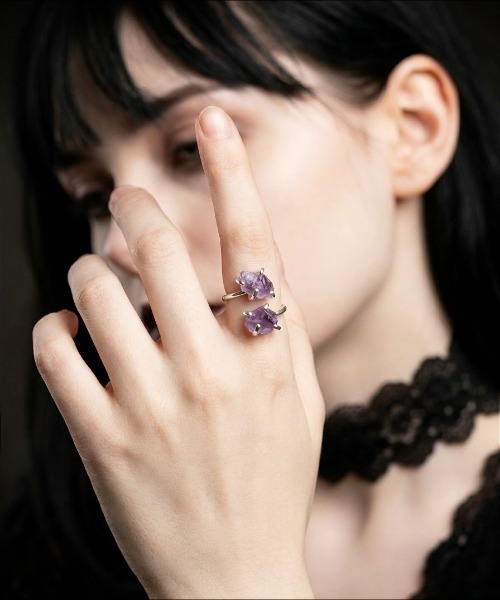 Burner(バーナー)の「【Cle・stone(クレストーン)】天然石ダブルリング cle-ring-19-16(リング・メンズ・イエロー系その他4/ホワイト系その他2/パープル系その他/ピンク系その他4/グリーン系その他2/ピンク系その他2/ブラック系その他3/イエロー系その他2/ブルー系その他4/ピンク系その他/ブラック系その他2/ブルー系その他2/レッド系その他/イエロー系その他3/パープル系その他2/レッド系その他2・FREE)」の1枚目の写真