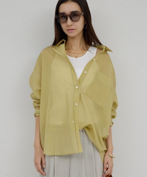 GALLARDAGALANTE(ガリャルダガランテ)の「【2WAY】カシュクールローンシャツ(シャツ/ブラウス・レディース・ライトベージュ/チャコールグレー/ライトグレー/イエロー・FREE)」の4枚目の写真