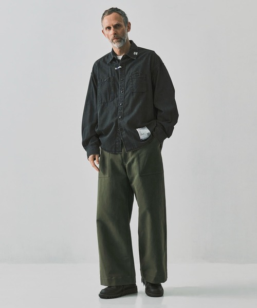 In・stru(men-tal).（インストルメンタル）の「【 in・stru(men-tal)./インストールメンタル】COTTON TENCEL DENIM WORK LS SHIRTS/Maison MIHARAYASUHIRO（シャツ/ブラウス・メンズ・インディゴブルー/ブラック・44/46）」の3枚目の写真