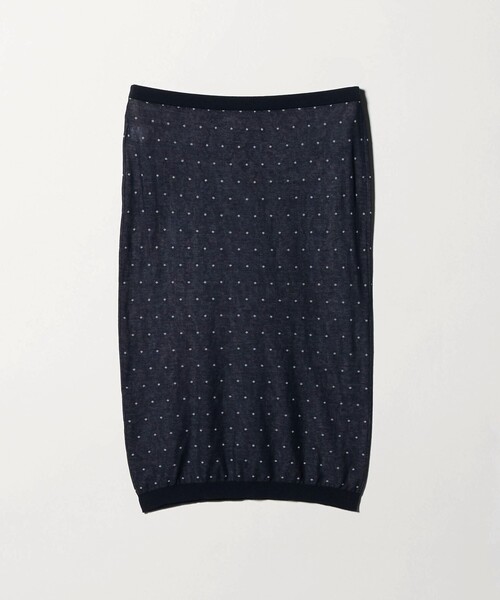 6（ロク）の「＜6(ROKU)＞コットンナイロン ドット ジャガード スカート（スカート・レディース・ネイビー・FREE）」の7枚目の写真