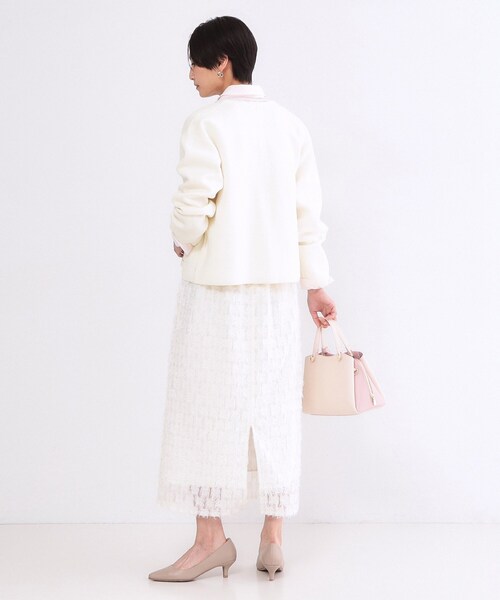 OPAQUE.CLIP（オペークドットクリップ）の「スナップボタンニットカーディガン【洗濯機OK】（カーディガン/ボレロ・レディース・ブラック/グレー/ブルー系その他/ホワイト・42/40/38）」の7枚目の写真