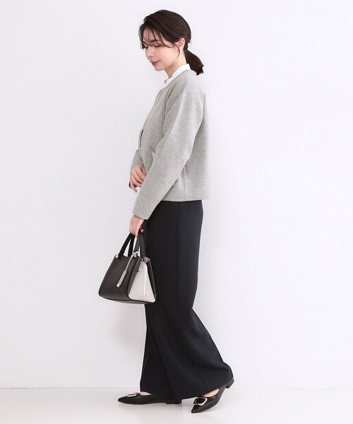 OPAQUE.CLIP（オペークドットクリップ）の「スナップボタンニットカーディガン【洗濯機OK】（カーディガン/ボレロ・レディース・ブラック/グレー/ブルー系その他/ホワイト・42/40/38）」の11枚目の写真