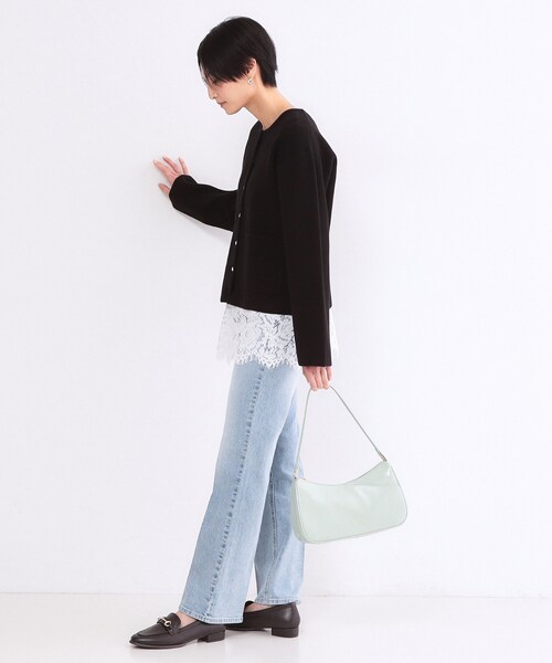 OPAQUE.CLIP（オペークドットクリップ）の「スナップボタンニットカーディガン【洗濯機OK】（カーディガン/ボレロ・レディース・ブラック/グレー/ブルー系その他/ホワイト・42/40/38）」の15枚目の写真