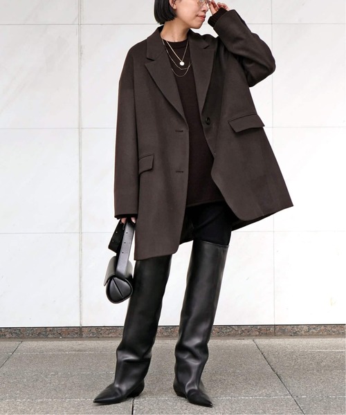 AP STUDIO(エーピーストゥディオ)の「オーバーサイズジャケットコート(その他アウター・レディース・チョコ・36)」の1枚目の写真