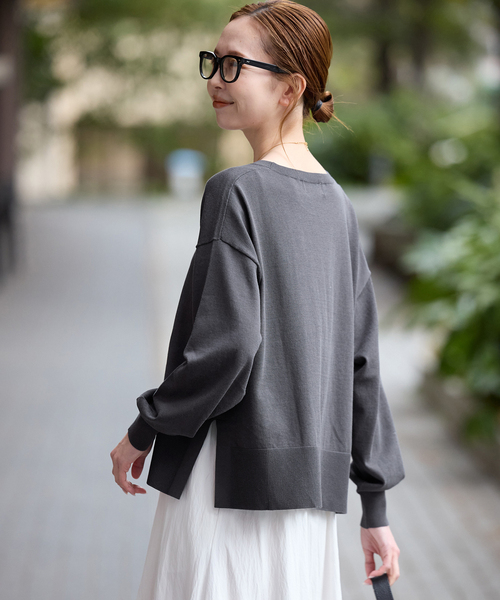 シリーズあり/》コットンキュプラプルオーバー（ニット/セーター