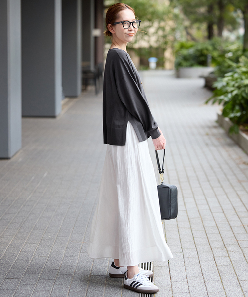 SLOBE IENA（スローブイエナ）の「《シリーズあり》コットンキュプラプルオーバー（ニット/セーター・レディース・ピンク/ベージュ/チャコールグレー/アイボリー・FREE）」の22枚目の写真