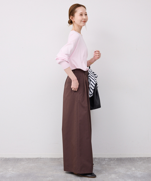 SLOBE IENA（スローブイエナ）の「《シリーズあり》コットンキュプラプルオーバー（ニット/セーター・レディース・ピンク/ベージュ/チャコールグレー/アイボリー・FREE）」の11枚目の写真