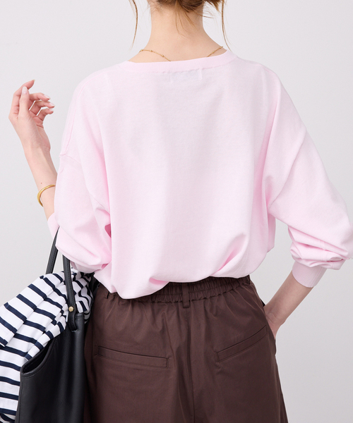 SLOBE IENA（スローブイエナ）の「《シリーズあり》コットンキュプラプルオーバー（ニット/セーター・レディース・ピンク/ベージュ/チャコールグレー/アイボリー・FREE）」の15枚目の写真