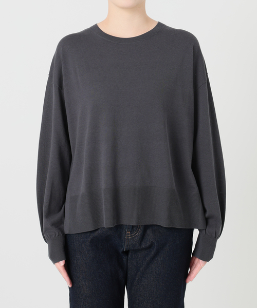 SLOBE IENA（スローブイエナ）の「《シリーズあり》コットンキュプラプルオーバー（ニット/セーター・レディース・ピンク/ベージュ/チャコールグレー/アイボリー・FREE）」の6枚目の写真