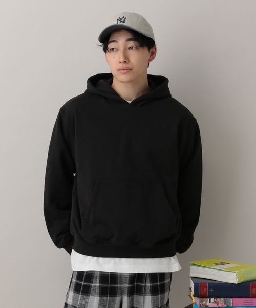 RAGEBLUE(レイジブルー)の「Cropped Color Hoodie Sweat/クロップドカラー裏毛スウェットパーカー(パーカー・メンズ・アッシュグレー/ブラック/ライトグリーン/オレンジ・MEDIUM/LARGE)」の14枚目の写真