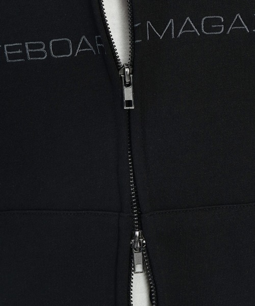 THRASHER(スラッシャー)の「THRASHER (スラッシャー) フロントロゴ ダブルジップ パーカー 長袖 フルジップ TH26SP08(パーカー・メンズ・ブラック/ブラック×シルバー/グレー/ピンク・LL/M/L)」の16枚目の写真