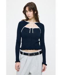 MOUSSY（マウジー）の「【26年SS新作】BOW DESIGN LAYERED ニット（ニット/セーター）」