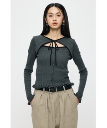MOUSSY（マウジー）の「【26年SS新作】BOW DESIGN LAYERED ニット（ニット/セーター）」