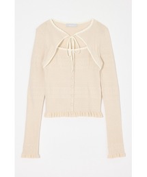 MOUSSY | 【26年SS新作】BOW DESIGN LAYERED ニット(ニット/セーター)