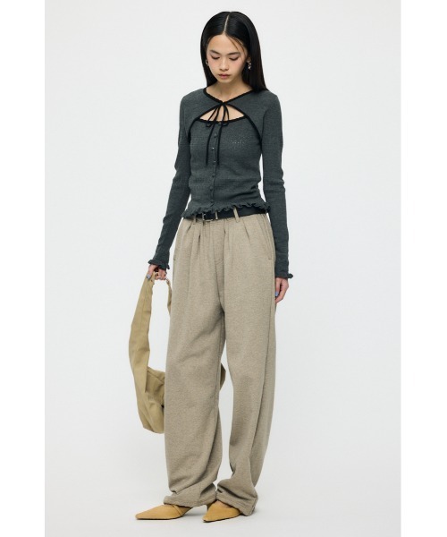 MOUSSY（マウジー）の「【26年SS新作】BOW DESIGN LAYERED ニット（ニット/セーター・レディース・グレー/ライトブルー/アイボリー/ネイビー・FREE）」の7枚目の写真