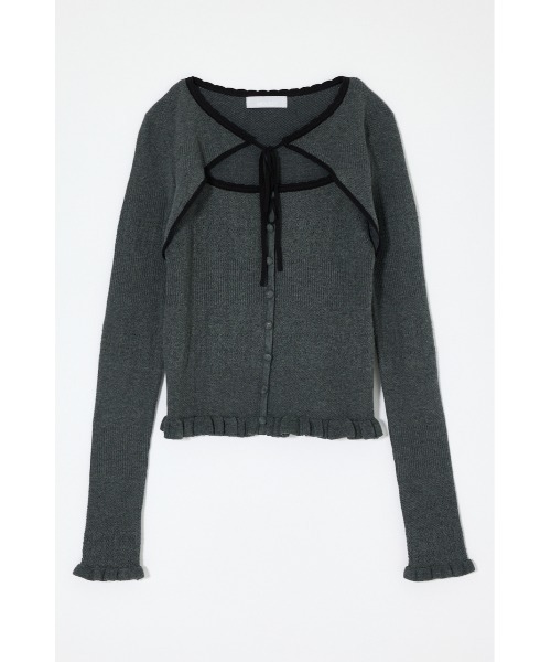 MOUSSY（マウジー）の「【26年SS新作】BOW DESIGN LAYERED ニット（ニット/セーター・レディース・グレー/ライトブルー/アイボリー/ネイビー・FREE）」の10枚目の写真