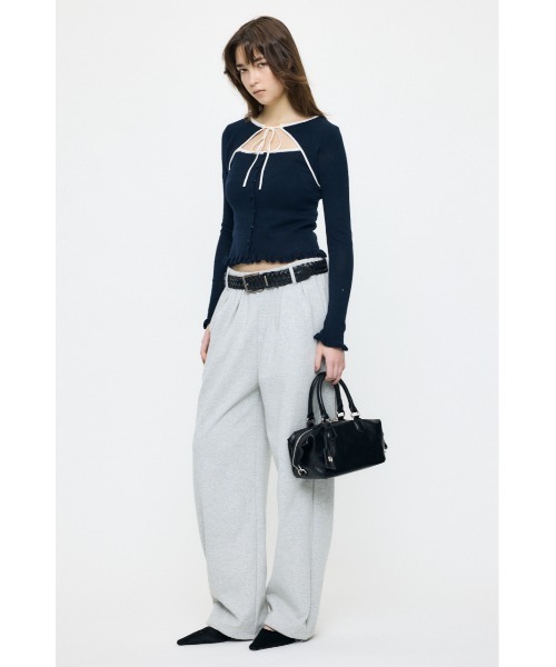 MOUSSY（マウジー）の「【26年SS新作】BOW DESIGN LAYERED ニット（ニット/セーター・レディース・グレー/ライトブルー/アイボリー/ネイビー・FREE）」の14枚目の写真