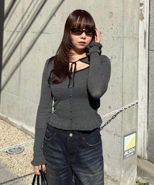 MOUSSY BOW DESIGN LAYERED ニット MOUSSY | BOW DESIGN LAYERED ニット (ニット ) |SHEL'TTER WEBSTORE